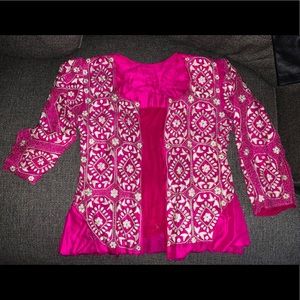 Vintage hot pink Indian style jacket
